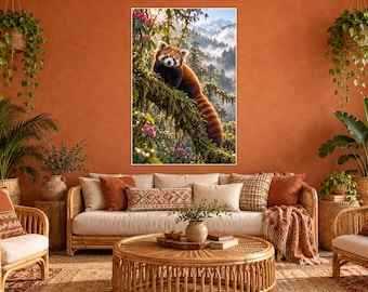 Red Panda Print | Himalayan Wall Art | Cinematic Animal Portrait