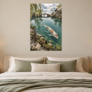 Koi Fish Art Print | Japanese Garden Fantasy Wall Decor image 4