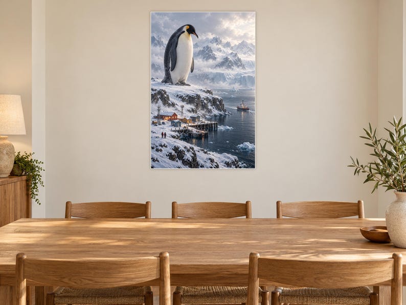Emperor Penguin Art Print | Polar Harbour Fantasy Wall Decor Bild 8