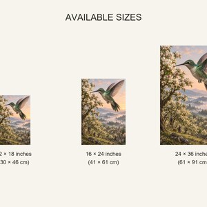 Hummingbird Art Print | Blossom Orchard Fantasy Wall Decor imagen 20