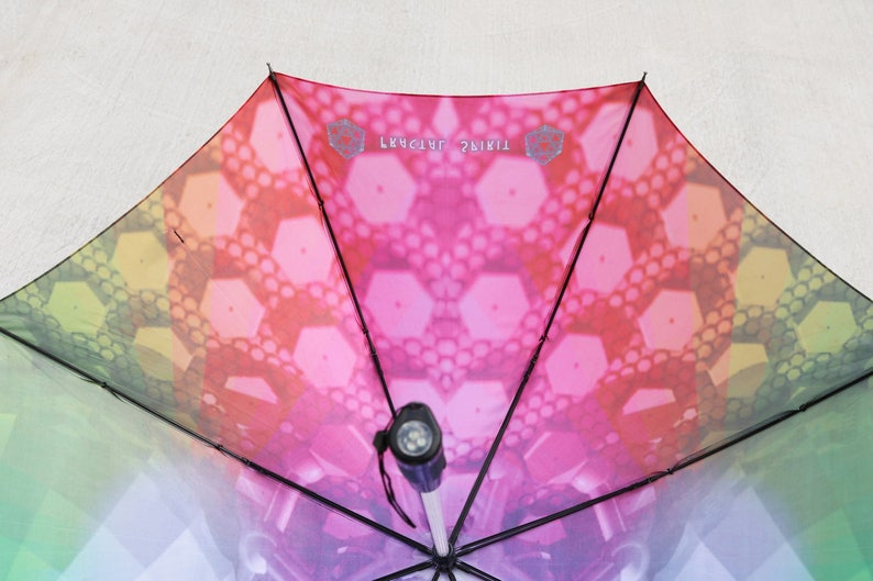 Art Umbrella with LED /& Flashlight HexaPrism
