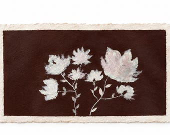 Handgeschilderde herfstbloemen - 7x10