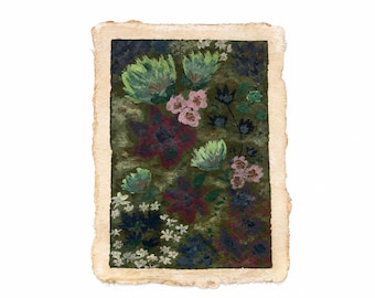 Hand Painted Autumn Floral Painting 4x6