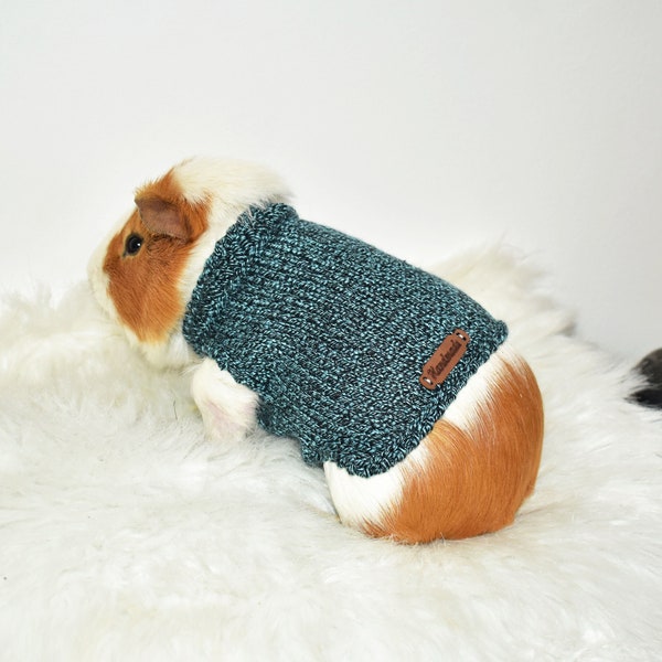 Guinea Pig Clothes Blue GUINEA PIG SWEATER - Guinea Pig Costume Guinea Pig Accessories Small Pet Apparel Chinchilla Outfits Ferret Clothing