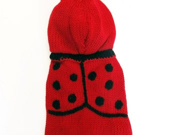 Halloween Dog Costume Ladybug Dog Sweater Red Small Dog Clothes Teacup Dog Clothing Chihuahua Yorkie French Bulldog Pitbull Outfit Hoodie