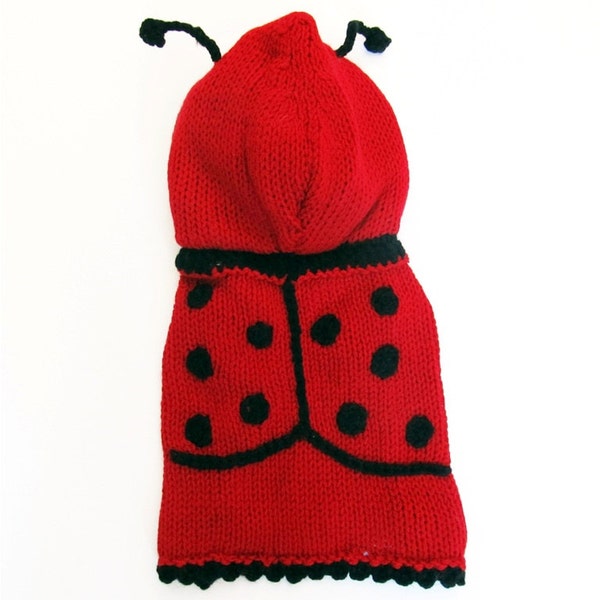Halloween Dog Costume Ladybug Dog Sweater Red Small Dog Clothes Teacup Dog Clothing Chihuahua Yorkie French Bulldog Pitbull Outfit Hoodie
