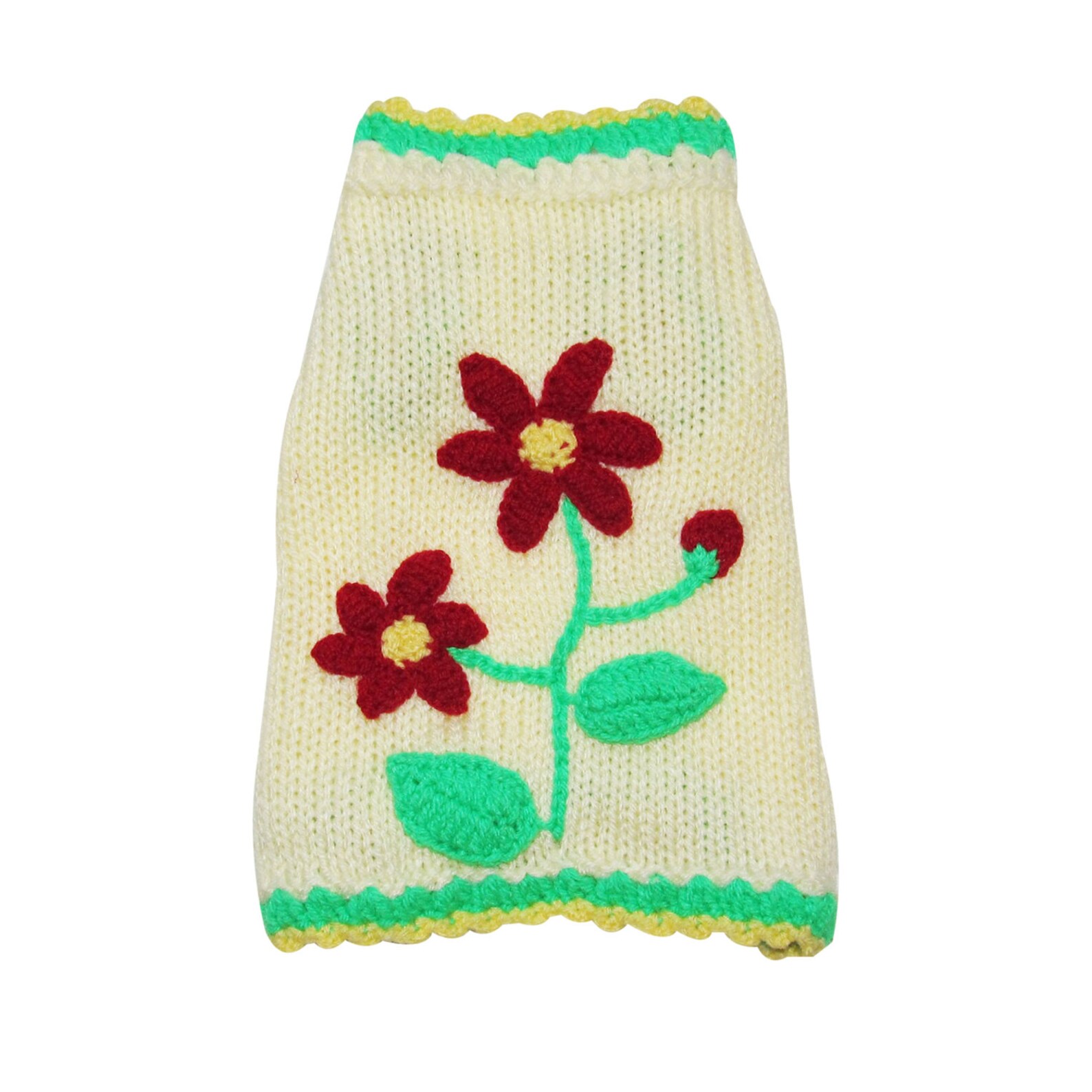 Cute Dog Sweater Dog Clothes With Flower Pet Puppy Yorkie Etsy