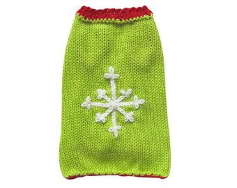 Christmas Dog Sweater SNOWFLAKE Small To Large Christmas Dog Clothes Yorkie Chihuahua Frenchie Puppy Clothes For Dog Christmas Jumper Outfit