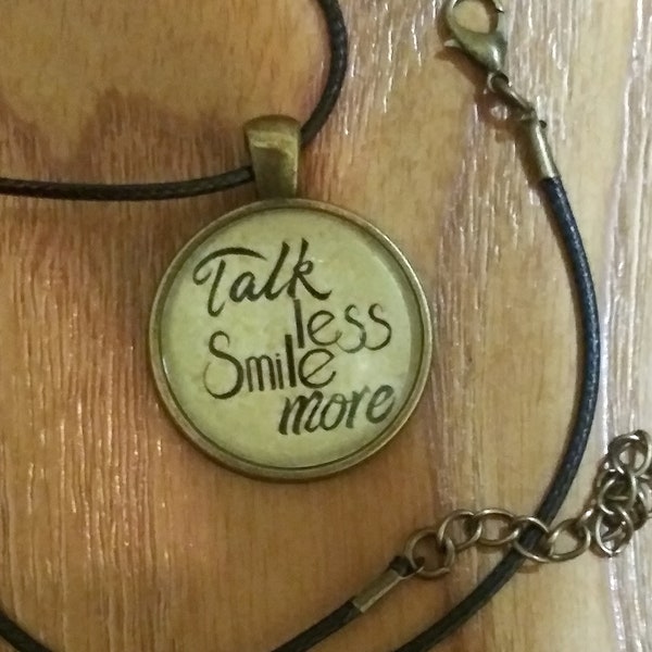 Hamilton Musical jewelry pendant Talk Less Smile More, Aaron Burr