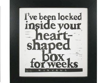 Heart Shaped Box Lyrics Etsy