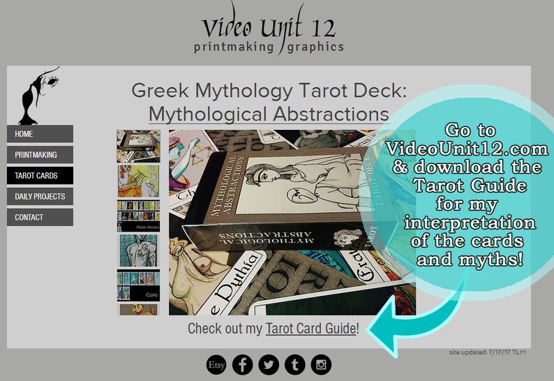 Greek Mythology Tarot Deck, tarot cards, cubism-inspired, Mythological Abstractions image 6