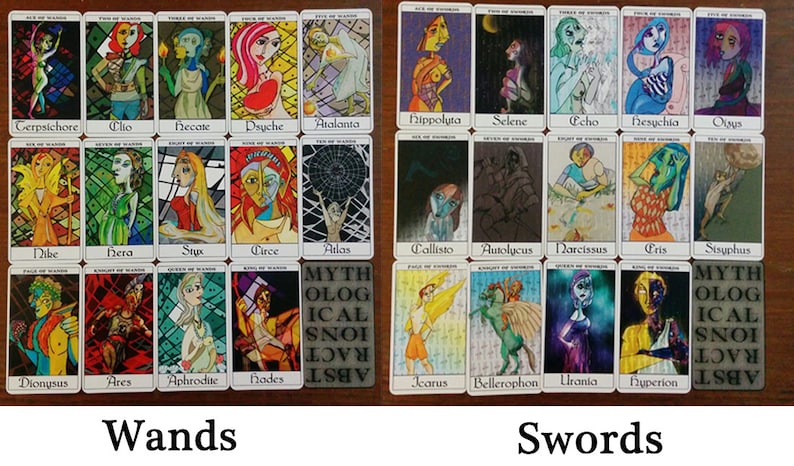 Greek Mythology Tarot Deck Tarot Cards Cubism inspired Etsy