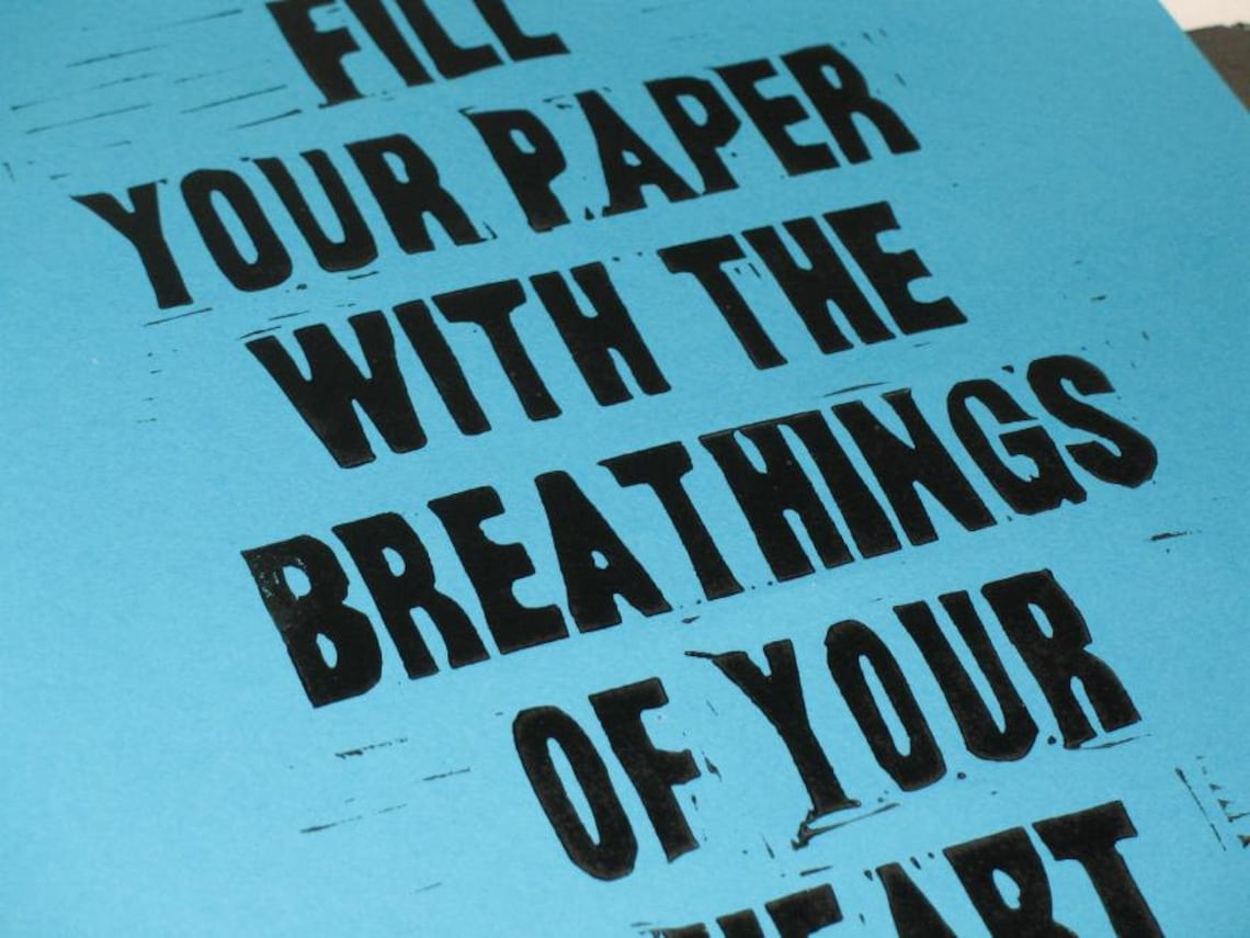 Breathings Of Your Heart Wordsworth Quote Writing Poetry Etsy