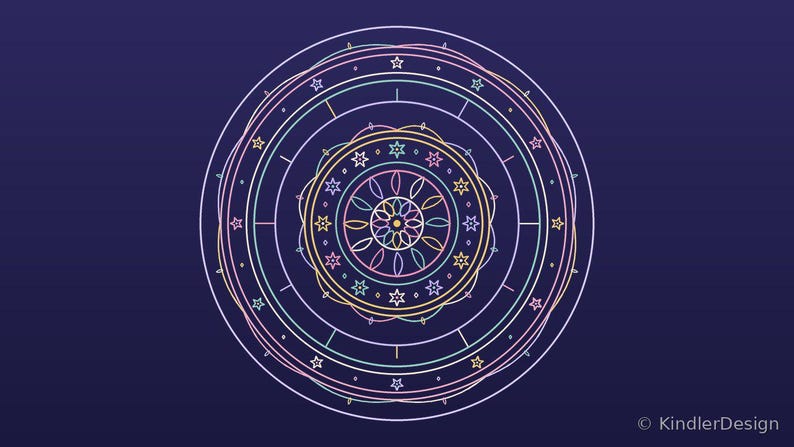 Stille Kreise Mandala Ausmalbuch Erwachsene PDF | 25 Mandalas 3 Schwierigkeitsstufen | Anti Stress Printable Bild 1