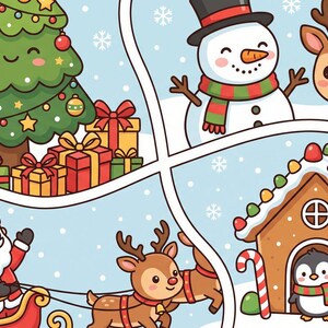 Ausmalbuch Weihnachten Kinder PDF zum Ausdrucken | 25 niedliche Motive dicke Linien | Malbuch Printable 4-8 Jahre image 1