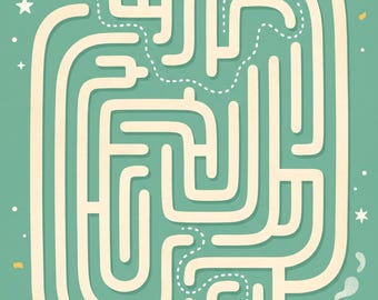 Labyrinth Knobelbuch Kinder PDF zum Ausdrucken | 25 Labyrinthe mit Lösungen 3 Schwierigkeitsstufen | Rätselheft 5-10 Jahre