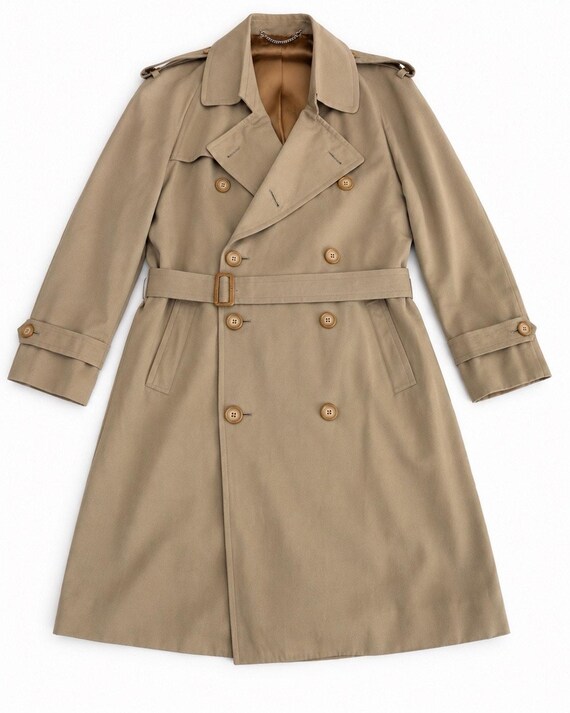 Hickey Freeman, Vintage 70s 80s Hickey-Freeman Littler Seattle Double Breasted Trench Coat USA