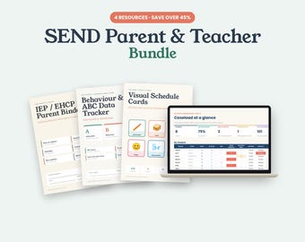 Bundle, Autism Visual Schedule Cards, Behavior Tracker ABC Chart, IEP EHCP Parent Binder, iep Goal Tracker, Special Education pdf