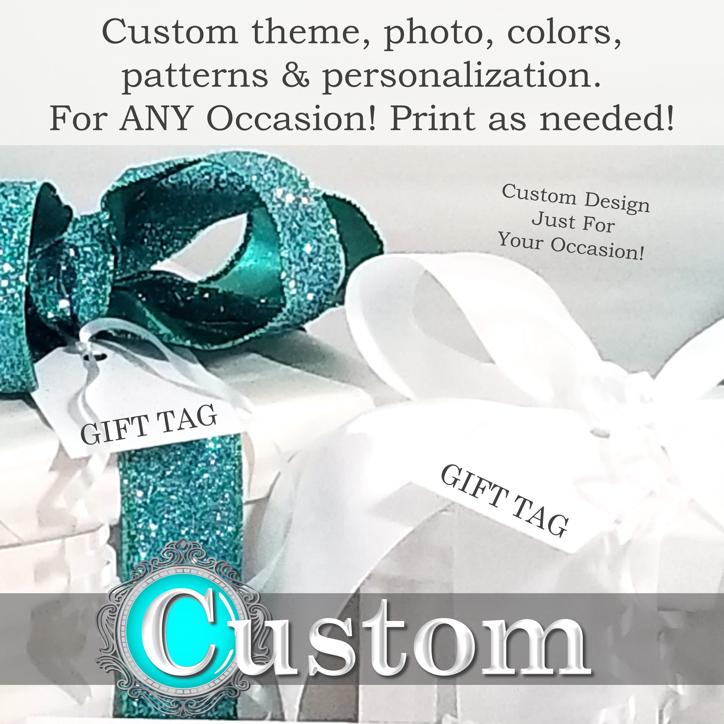 Custom Gift Tags Printable Gift Tags Personalized Gift Tags Etsy