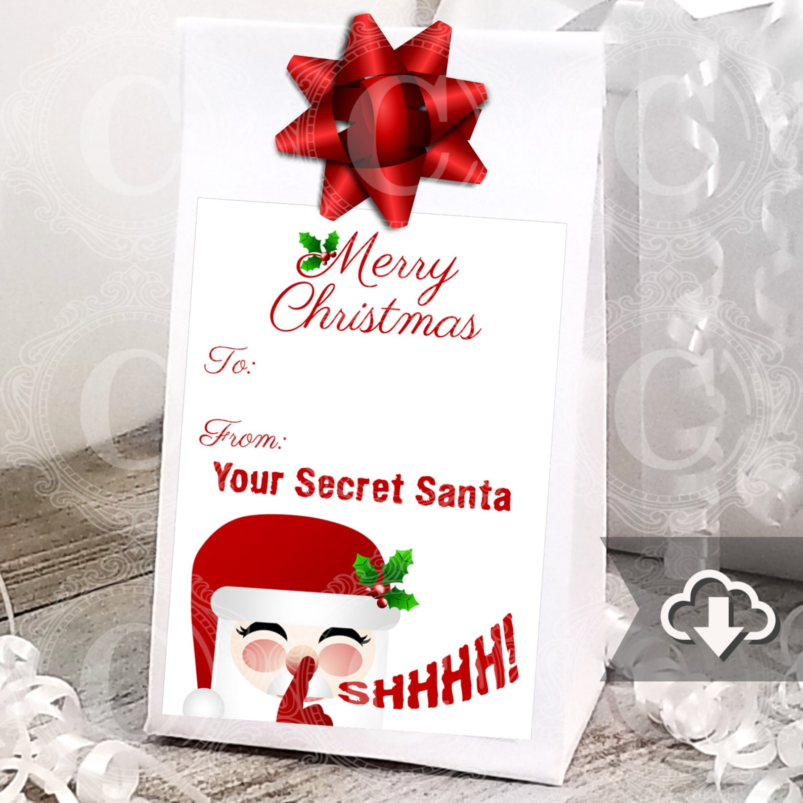 secret-santa-gift-tag-stickers-printable-instant-download-etsy
