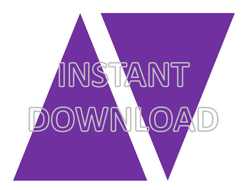 DIY Party Decorations by Cameo Party Designs Purple Garland PDF Printables Purple Banner Pennants