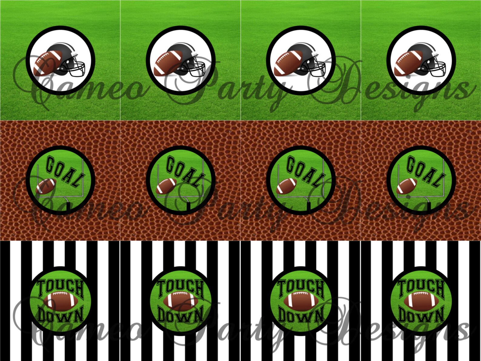 Football Cupcake Toppers Printable