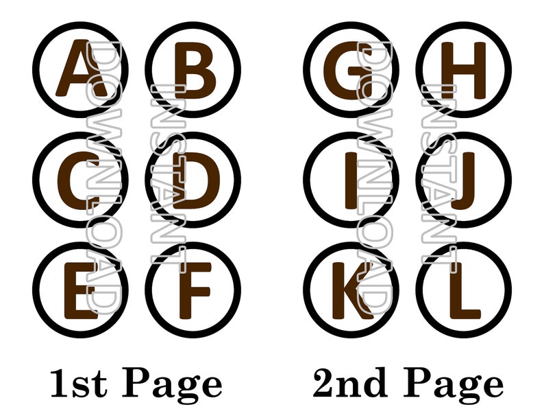 Chocolate Brown Alphabet Banner Letters Printable Brown - Etsy