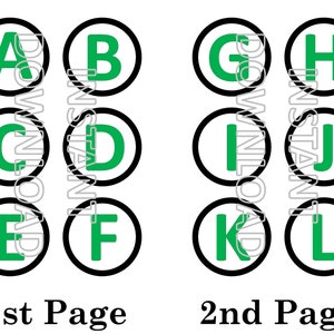 Green Banner Alphabet Letters for Personalized Banner, PDF Printables, DIY Party Decorations by Cameo Party Designs image 2