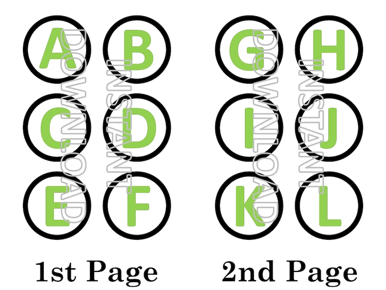 lime green banner alphabet letters for personalized banner