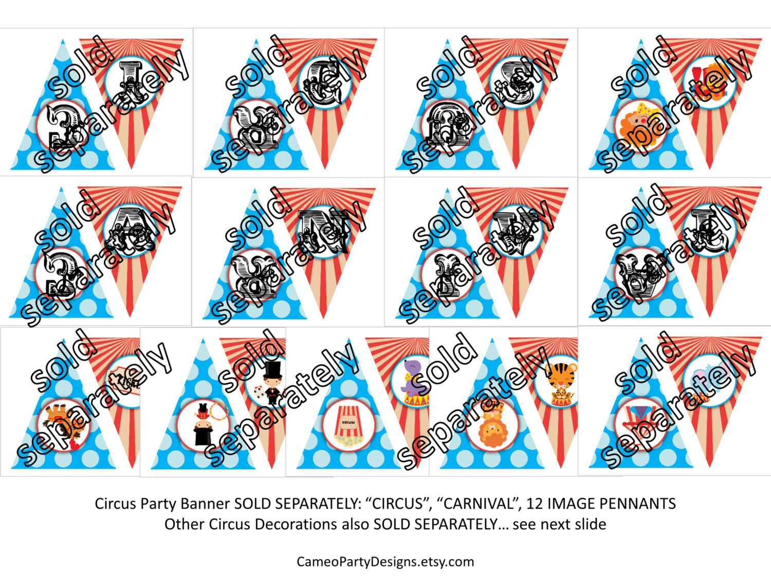 Circus Party Banner Printable Circus Party Decor Circus | Etsy