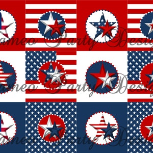 Patriotic Cupcake Toppers Printable Holiday Party Decor - Etsy