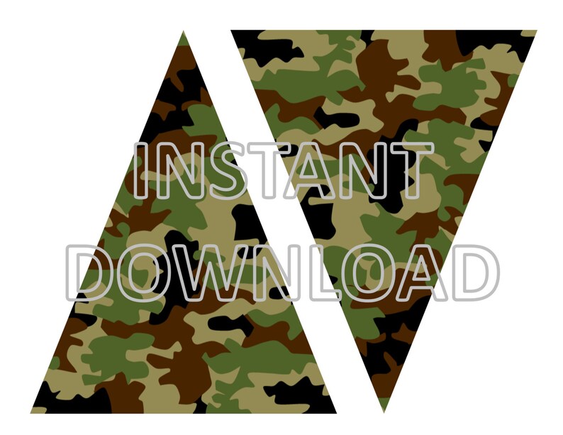 Camo Camouflage Banner Printable DIY Custom Banner Hunting | Etsy