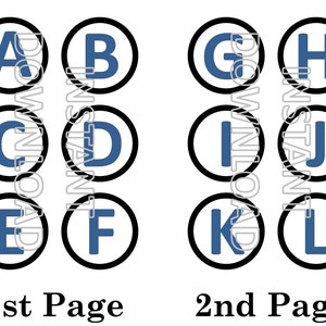 Navy Blue Alphabet Banner Letters Printable, Navy Blue Bunting Letters ...