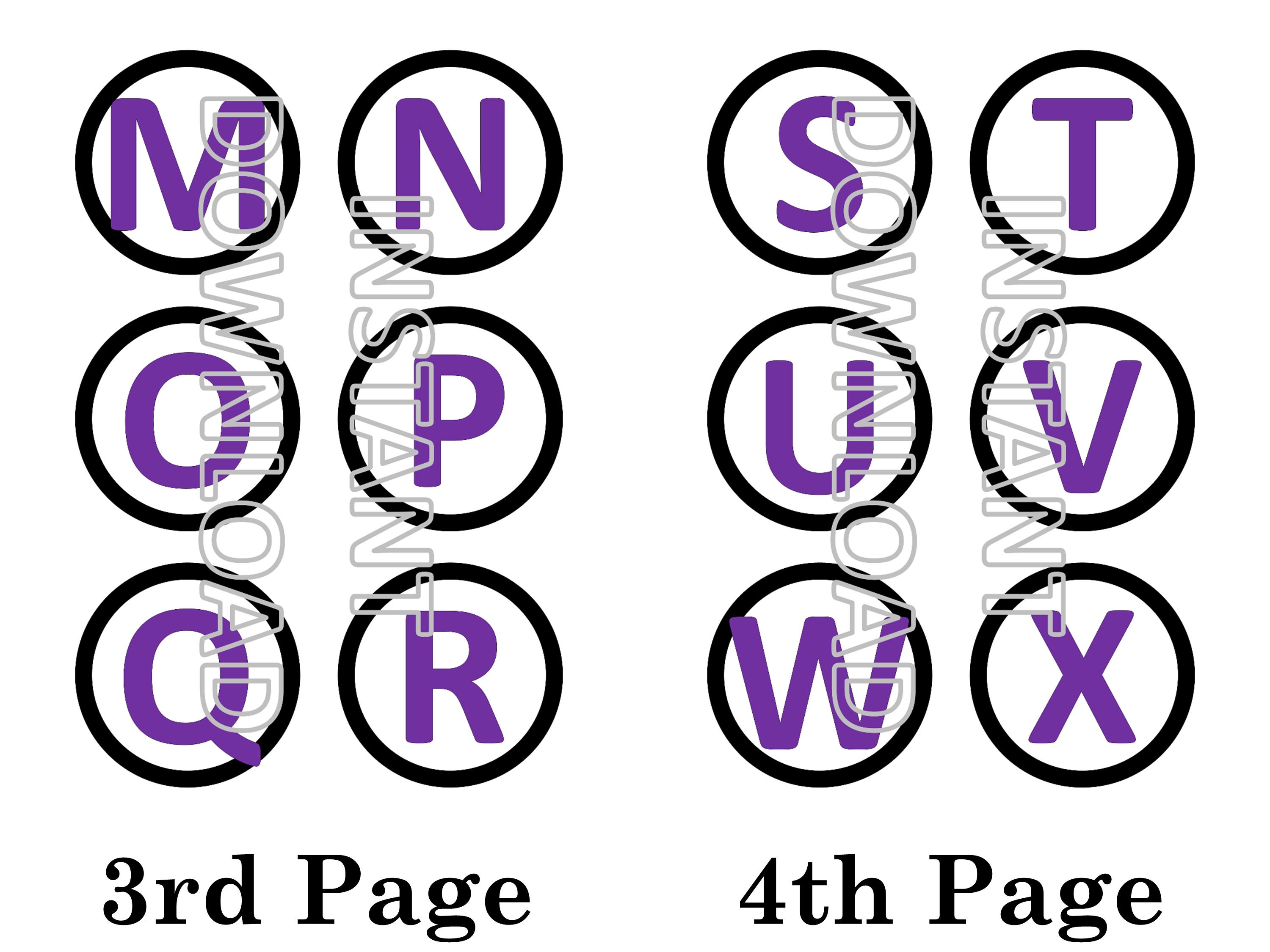 Purple Banner Alphabet Letters for Personalized Banner PDF Etsy