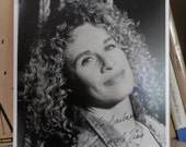 SIGNED Black and White Photograph of Carole King Signed To Barbara Carole King
