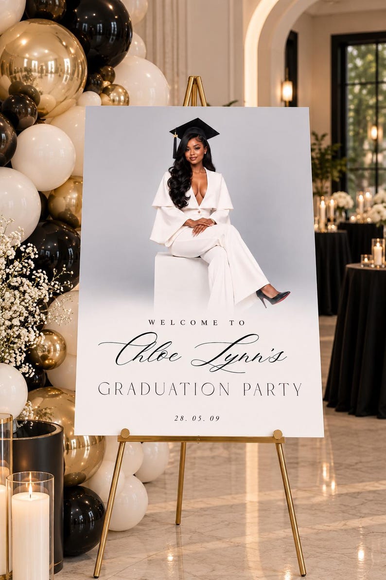 Graduation Poster Template, Editable Senior Graduation Sign, Canva ...