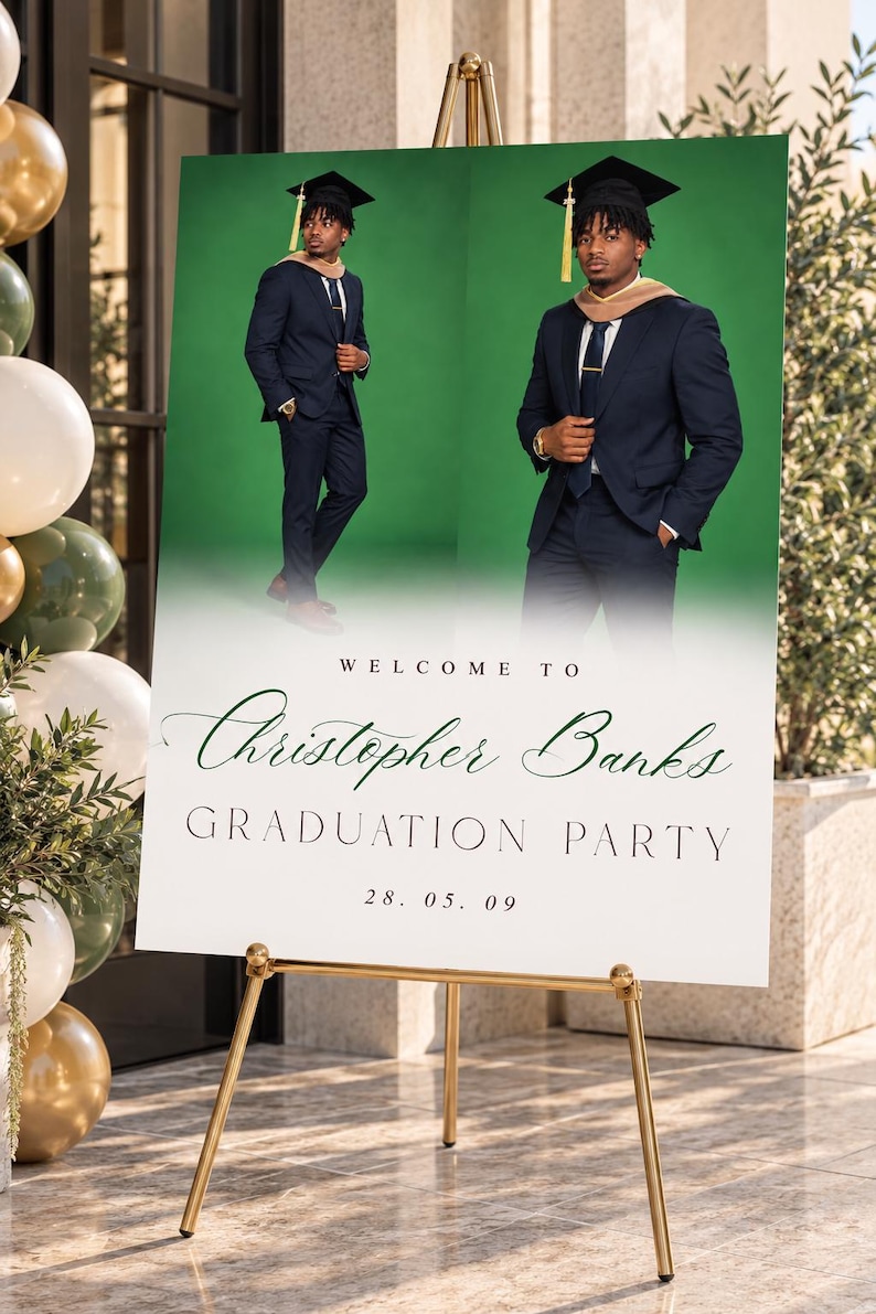 Graduation Poster Template, Editable Senior Graduation Sign, Canva ...