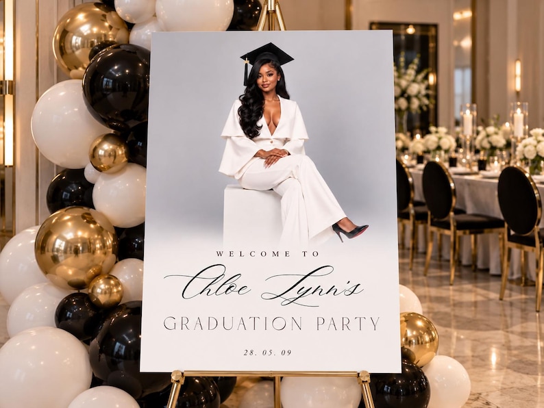 Graduation Poster Template, Editable Senior Graduation Sign, Canva ...