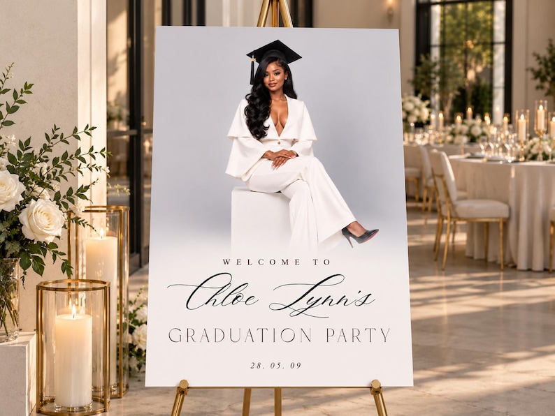 Graduation Poster Template, Editable Senior Graduation Sign, Canva ...