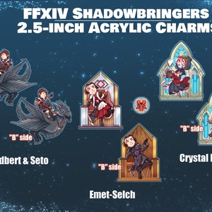 FFXIV Shadowbringers Two-piece 2.5-inch Acrylic Charms