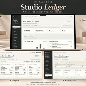Freelancer Client & Project Planner | Invoice, Payment / Time Tracker | Interactive Offline Business Dashboard | Studio Ledger