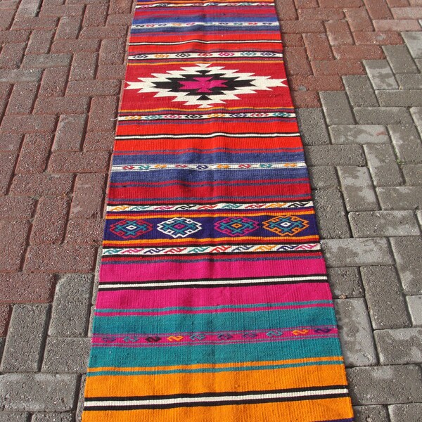 Turkish Runners Handwoven Traditional Wool Rug Carpet 23" x 105" inches