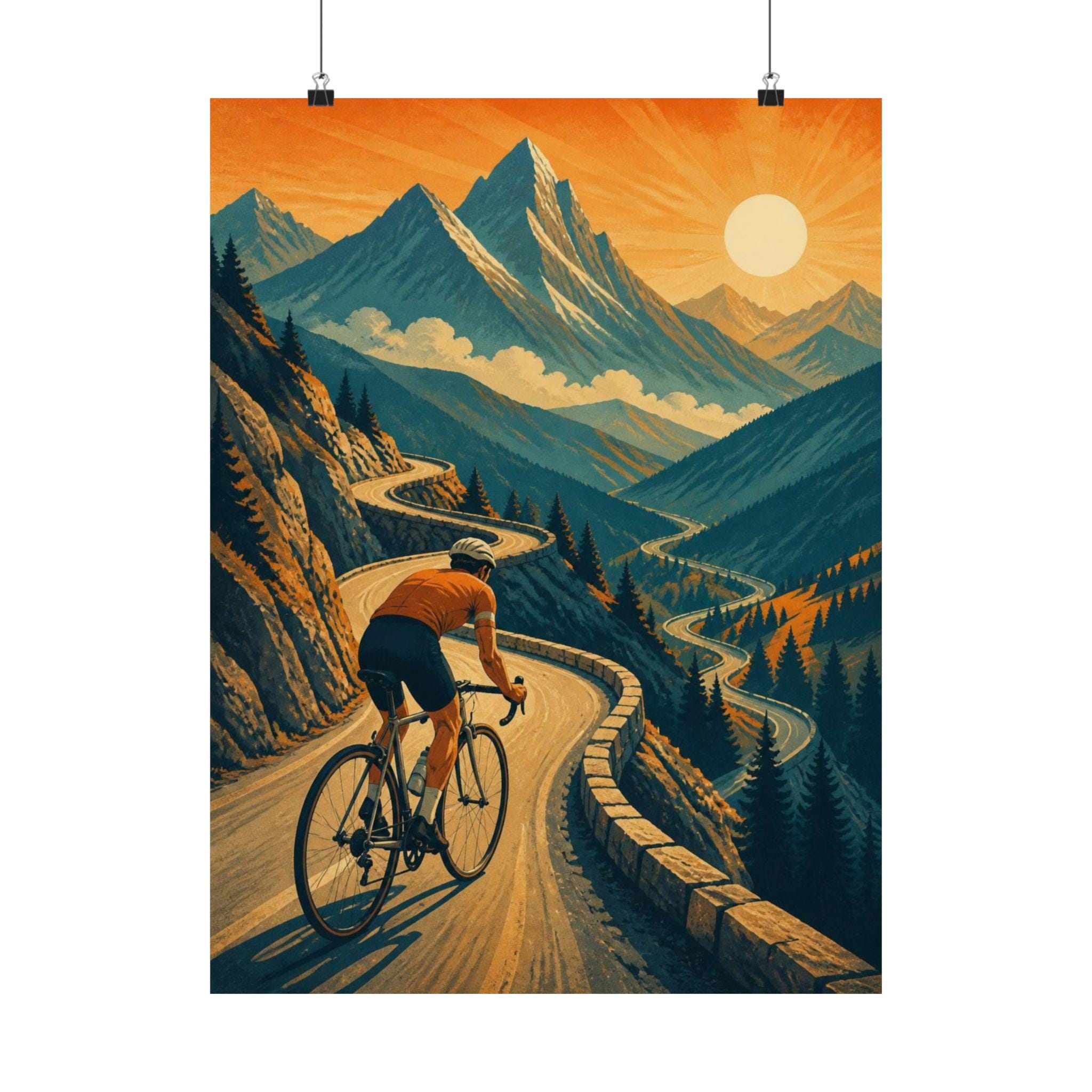 Retro Mountain Bike Poster - Etsy