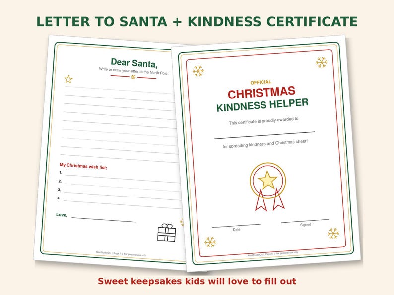Christmas Activity Book for Kids, Printable Christmas Coloring Pages ...