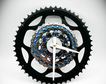 Extra Large Bike Gear Wall Clock, Bicycle Themed Decor, Gift For Cyclists, Triathlete Award