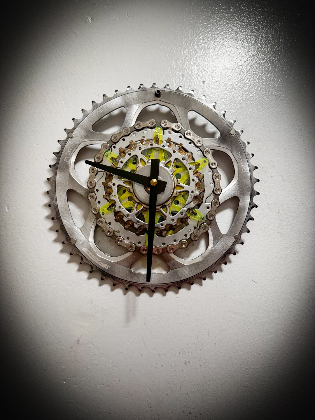 Steampunk Wall Clock Bicycle Gear Wall Art Cyclists Gift Etsy