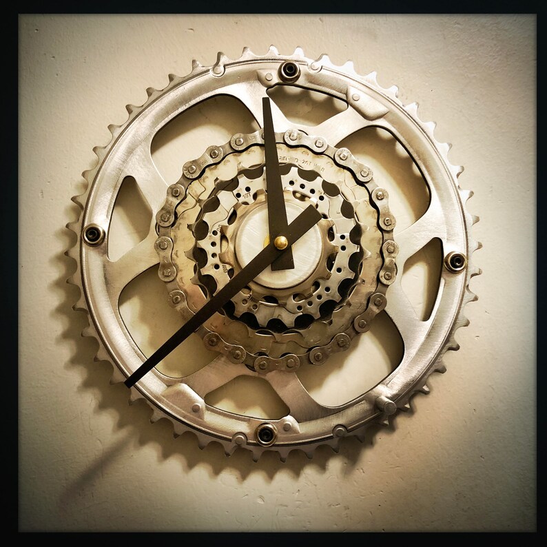 Bicycle Gear Wall Clock Steampunk Decor Gift For Cyclist Etsy