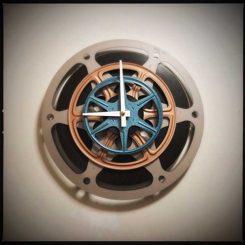 Home Theater Wall Clock Movie Theater Decor Filmmaker Gift Etsy