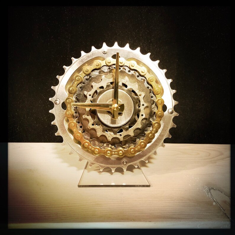 Bicycle Clock Bike Gift For Men Unique Desk Cyclist Groomsman Gear Art