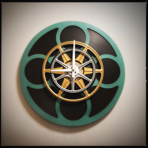 Film Reel Wall Clock Unique Gift For Men Home Theater Decor Etsy